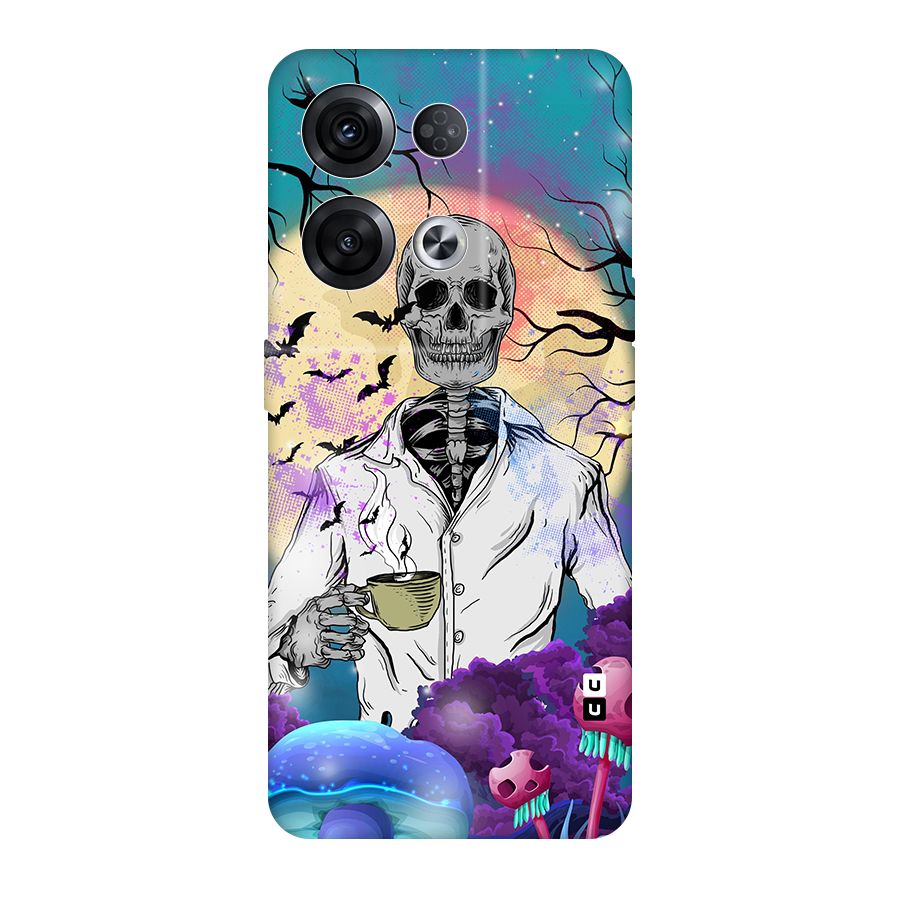 Morning Tea Skull Original Polycarbonate Back Case for Oppo Reno8 Pro 5G