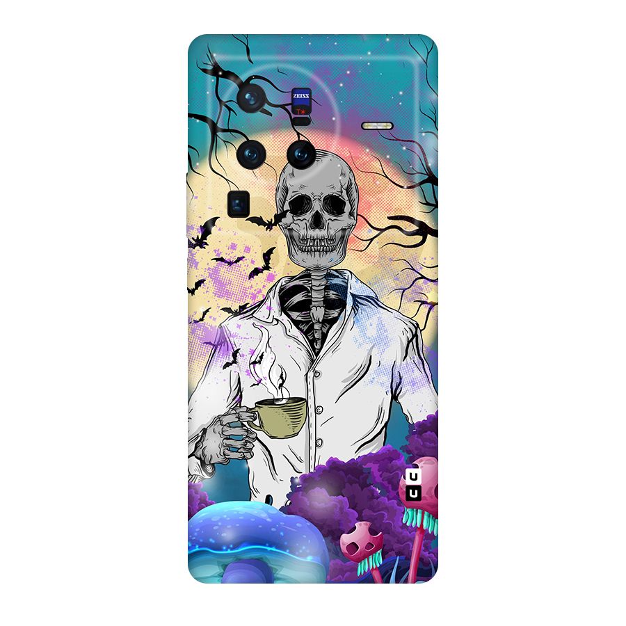 Morning Tea Skull Original Polycarbonate Back Case for Vivo X80
