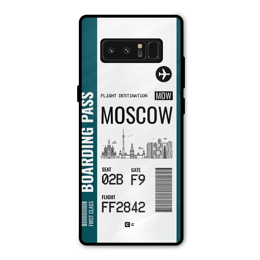 Moscow Boarding Pass Metal Back Case for Galaxy Note 8