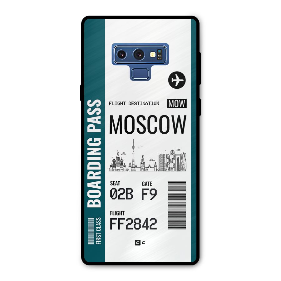 Moscow Boarding Pass Metal Back Case for Galaxy Note 9