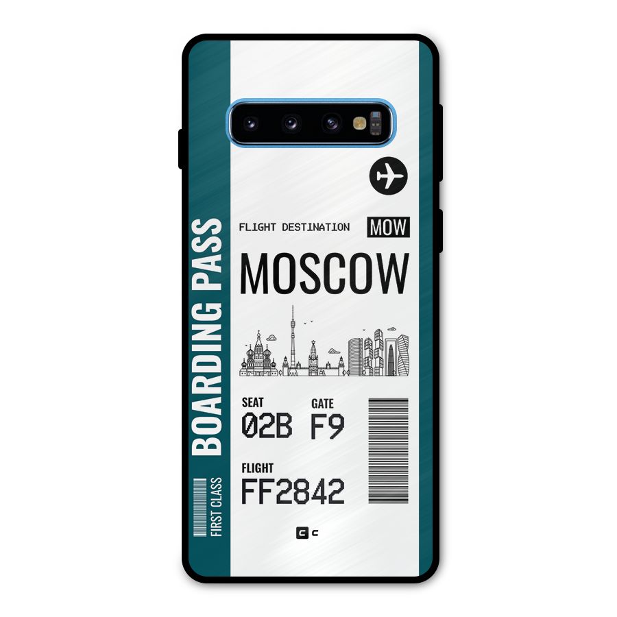 Moscow Boarding Pass Metal Back Case for Galaxy S10