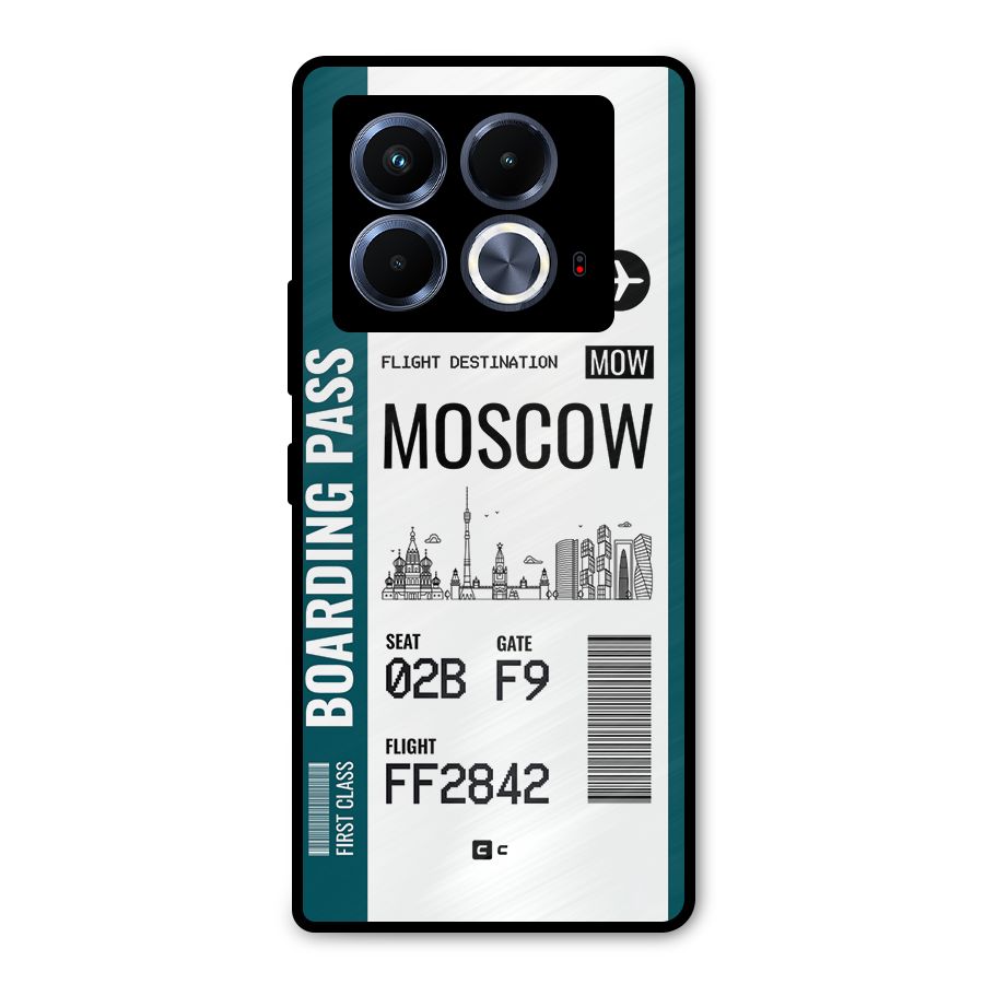 Moscow Boarding Pass Metal Back Case for Infinix Note 40 5G