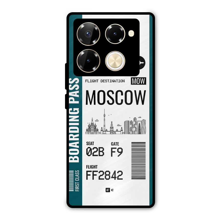 Moscow Boarding Pass Metal Back Case for Infinix Note 40 Pro