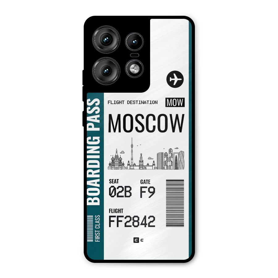 Moscow Boarding Pass Metal Back Case for Motorola Edge 50 Pro