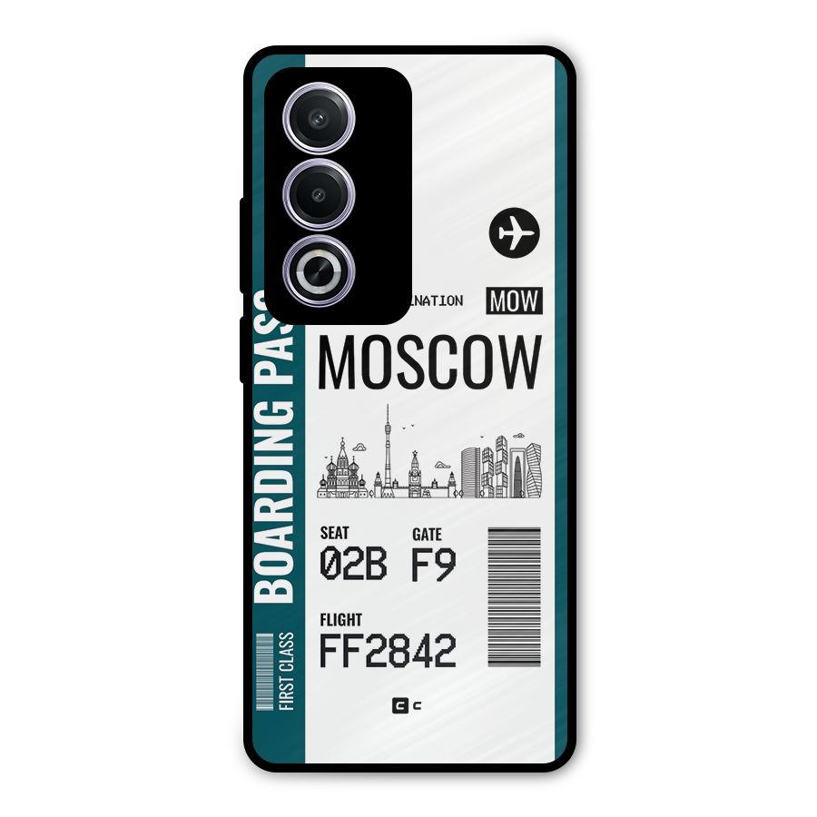 Moscow Boarding Pass Metal Back Case for Oppo A3 Pro