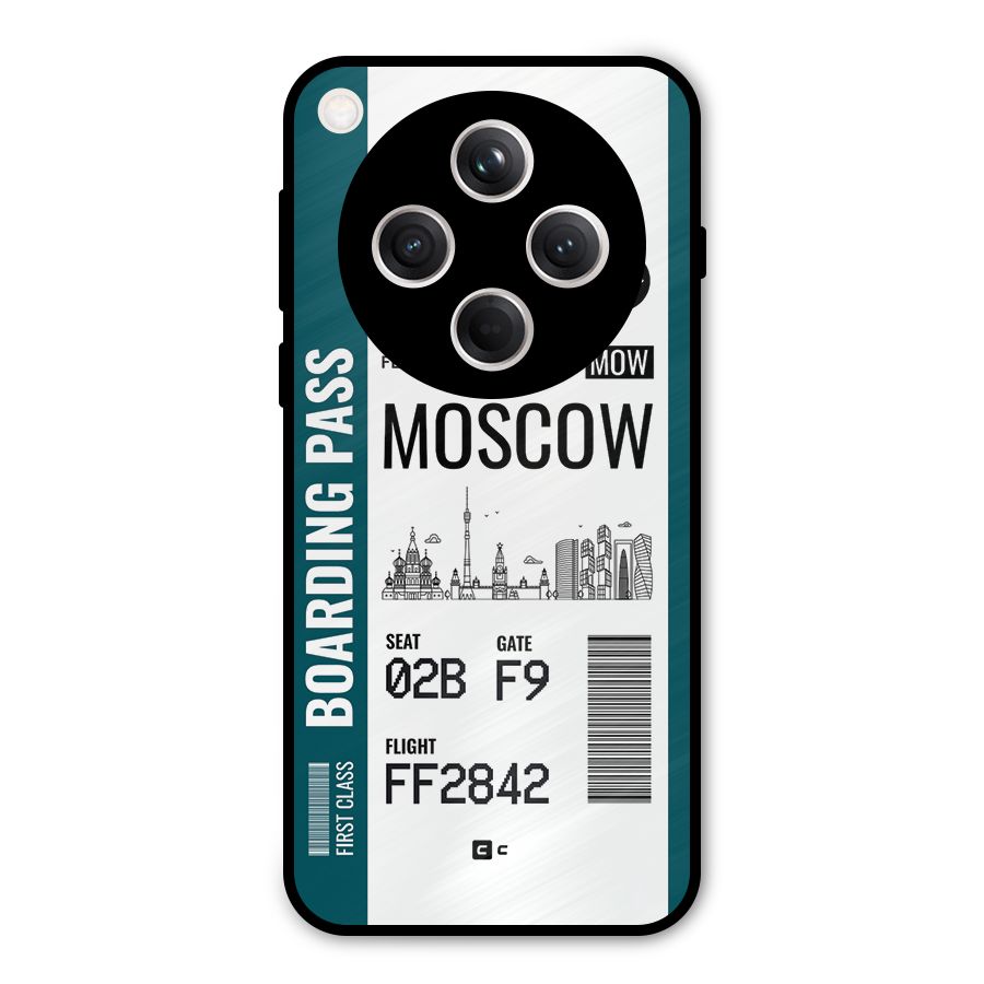 Moscow Boarding Pass Metal Back Case for Oppo Find X8