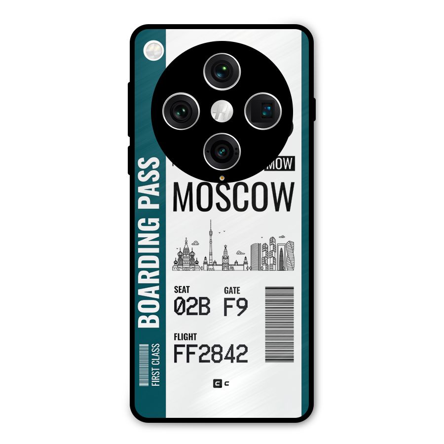 Moscow Boarding Pass Metal Back Case for Oppo Find X8 Pro