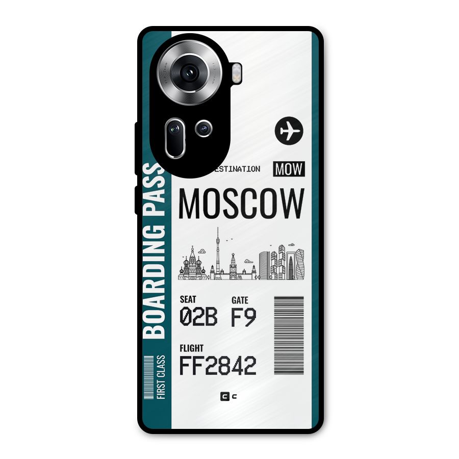 Moscow Boarding Pass Metal Back Case for Oppo Reno11 5G