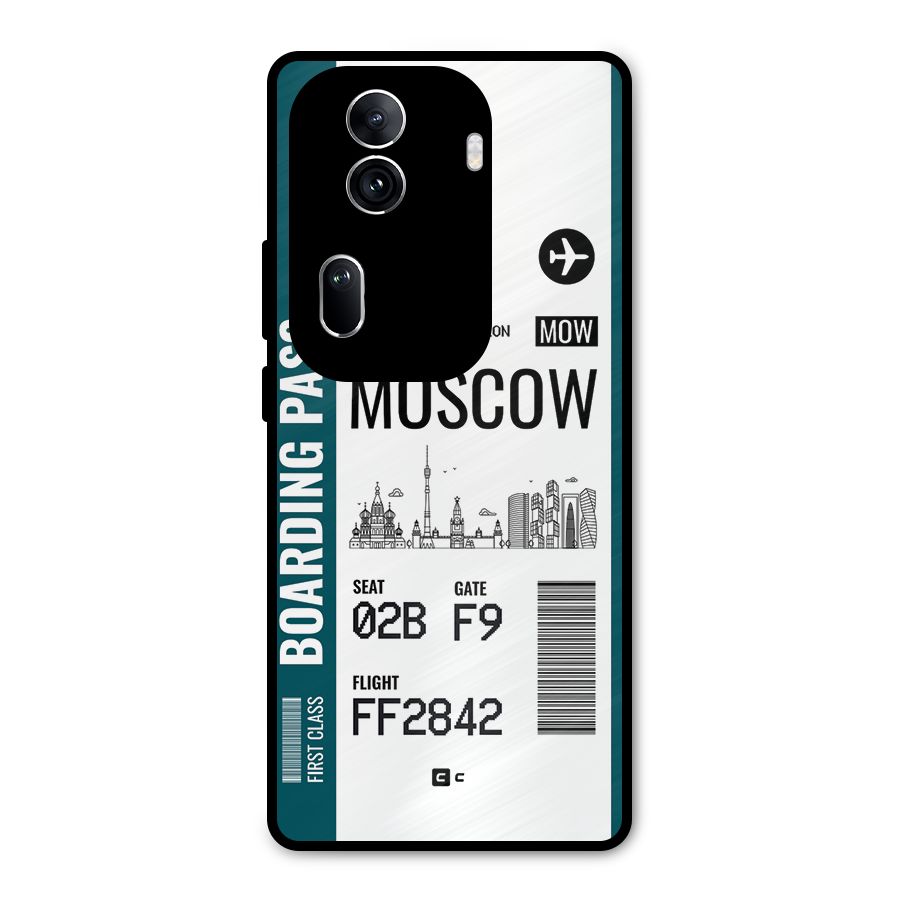 Moscow Boarding Pass Metal Back Case for Oppo Reno11 Pro 5G