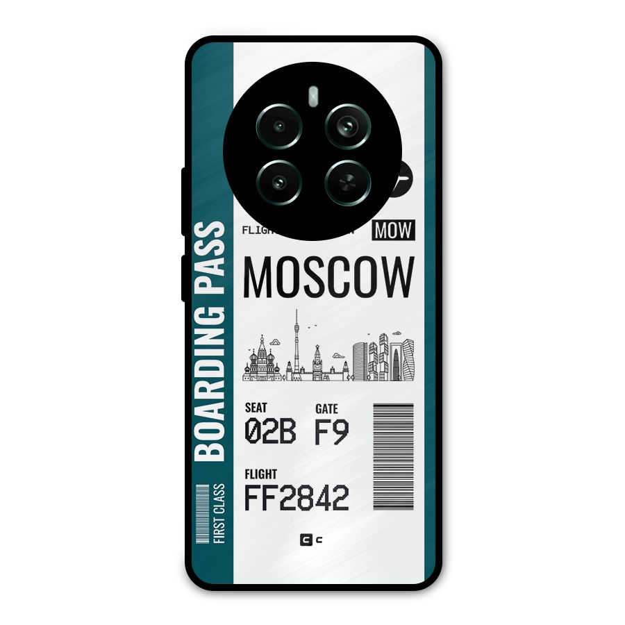 Moscow Boarding Pass Metal Back Case for Realme 12 Pro Plus