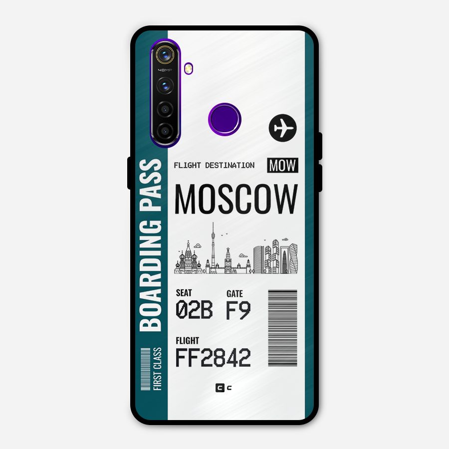 Moscow Boarding Pass Metal Back Case for Realme 5 Pro