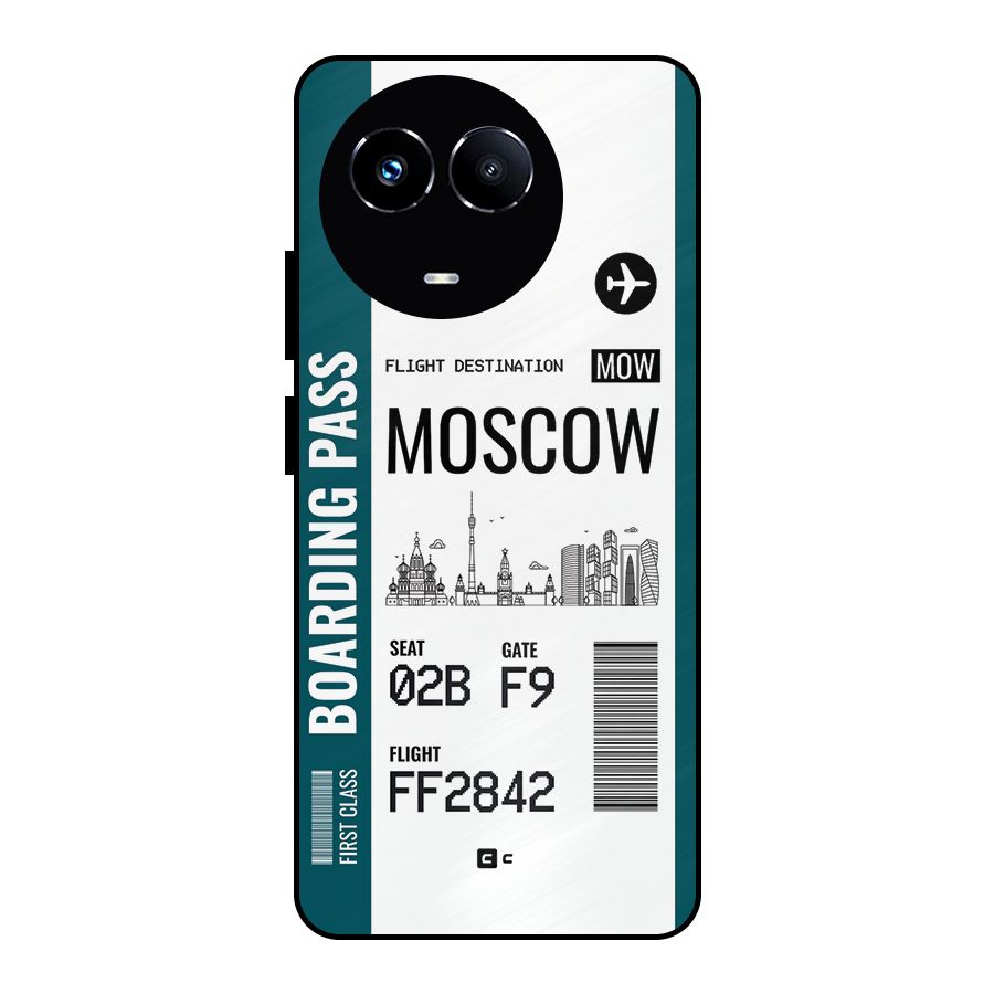 Moscow Boarding Pass Metal Back Case for Realme Narzo 60X