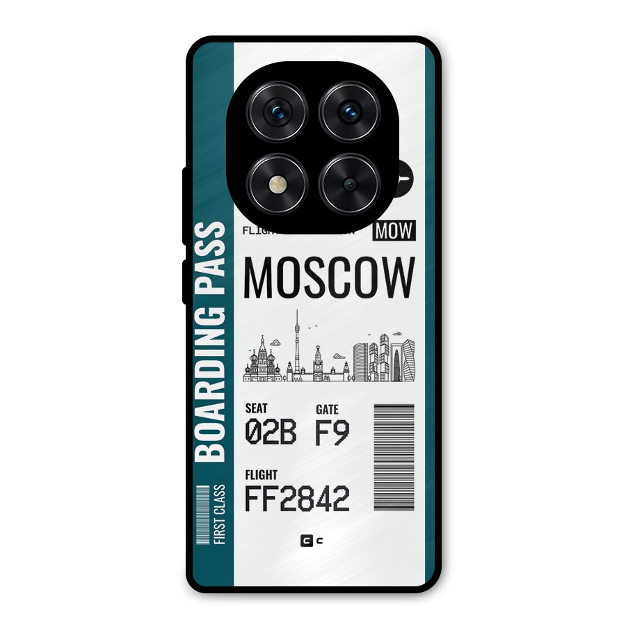 Moscow Boarding Pass Metal Back Case for Redmi Note 14 Pro 5G
