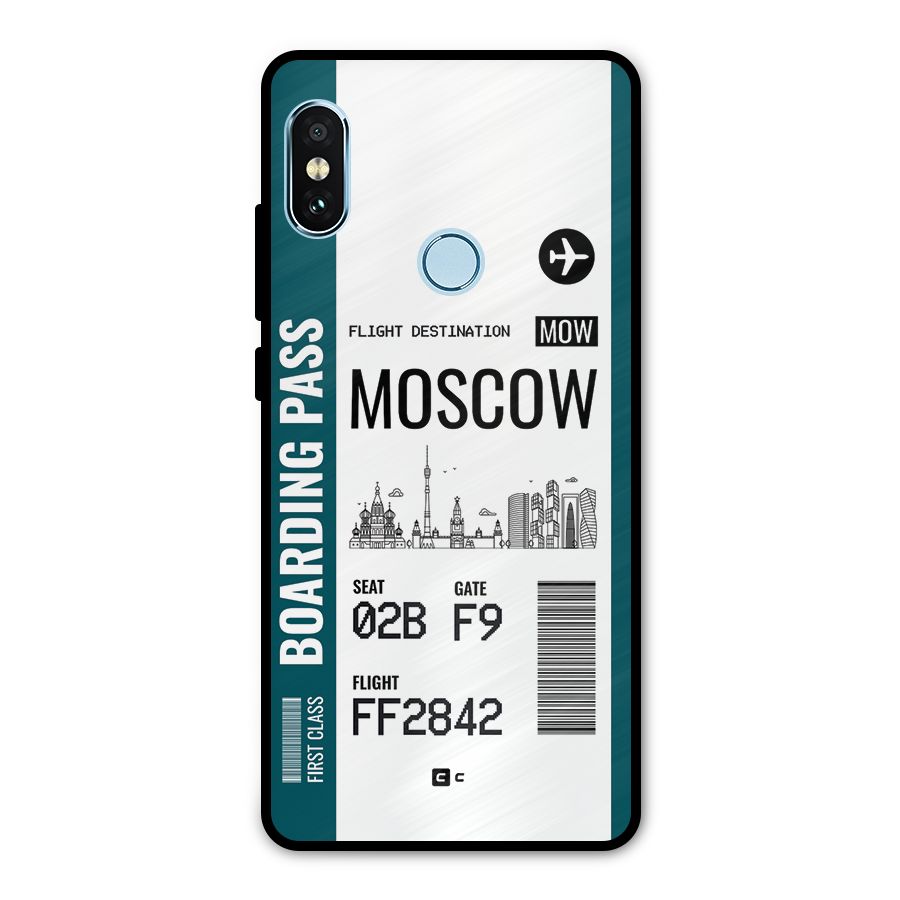 Moscow Boarding Pass Metal Back Case for Redmi Note 5 Pro