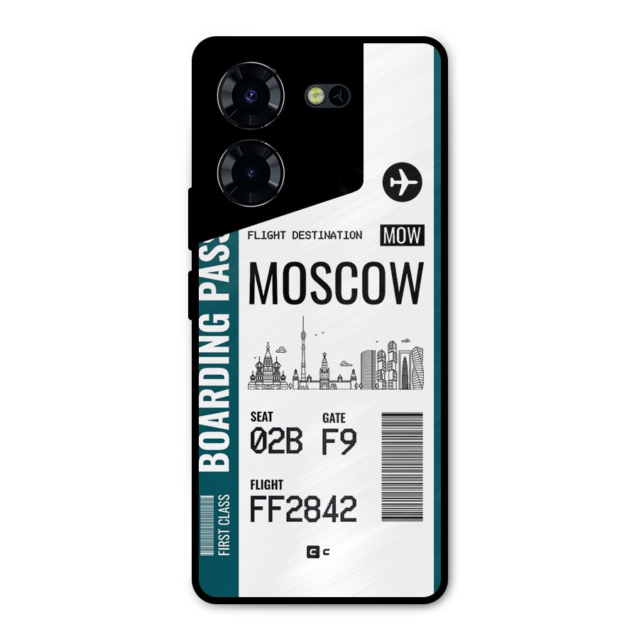Moscow Boarding Pass Metal Back Case for Tecno Pova 5 Pro 5G