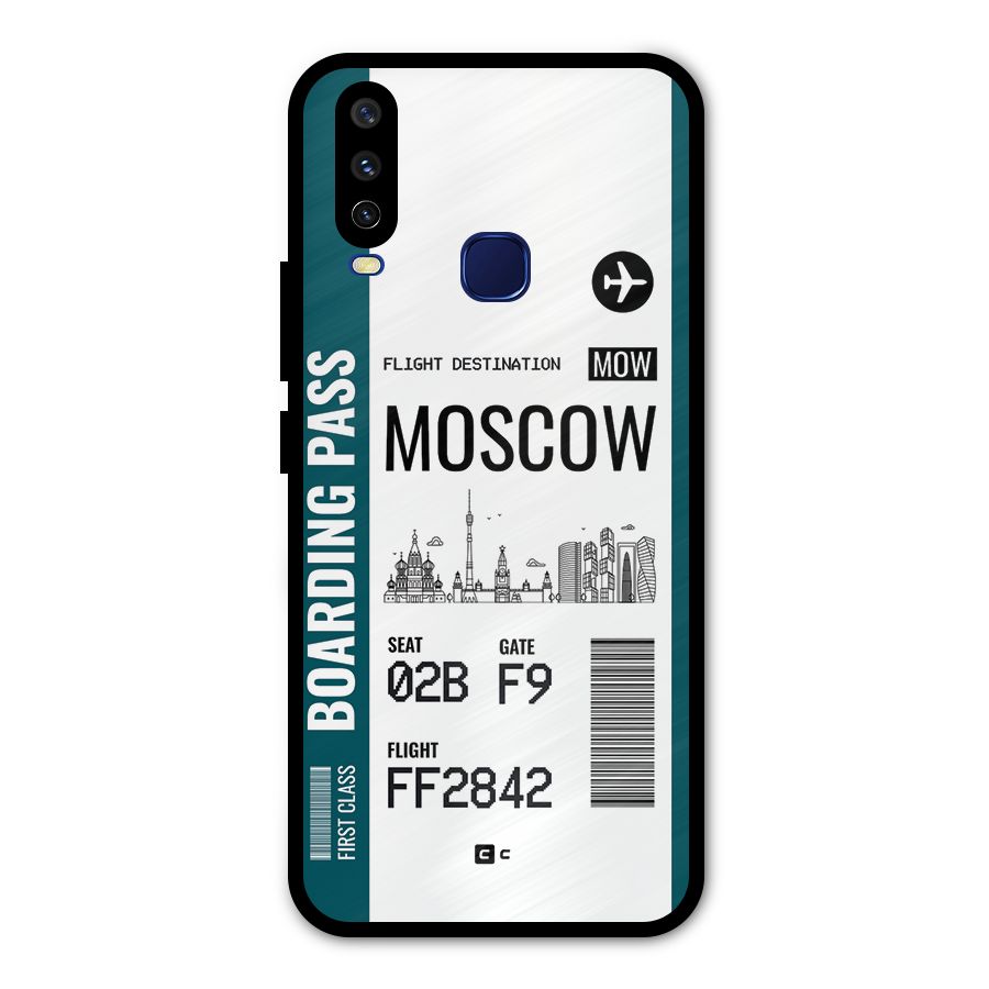 Moscow Boarding Pass Metal Back Case for Vivo Y15