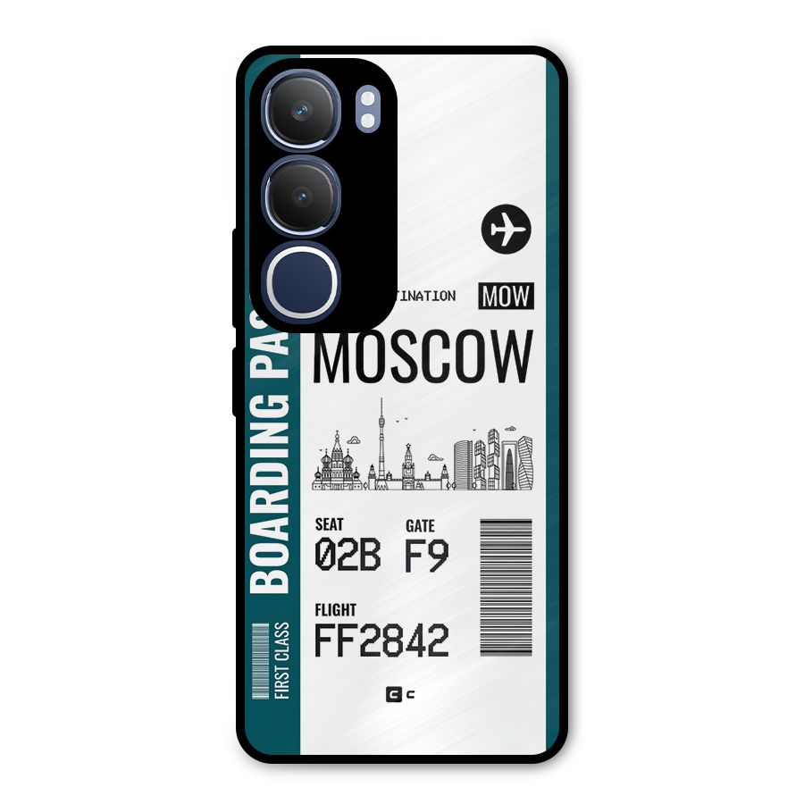 Moscow Boarding Pass Metal Back Case for Vivo Y29