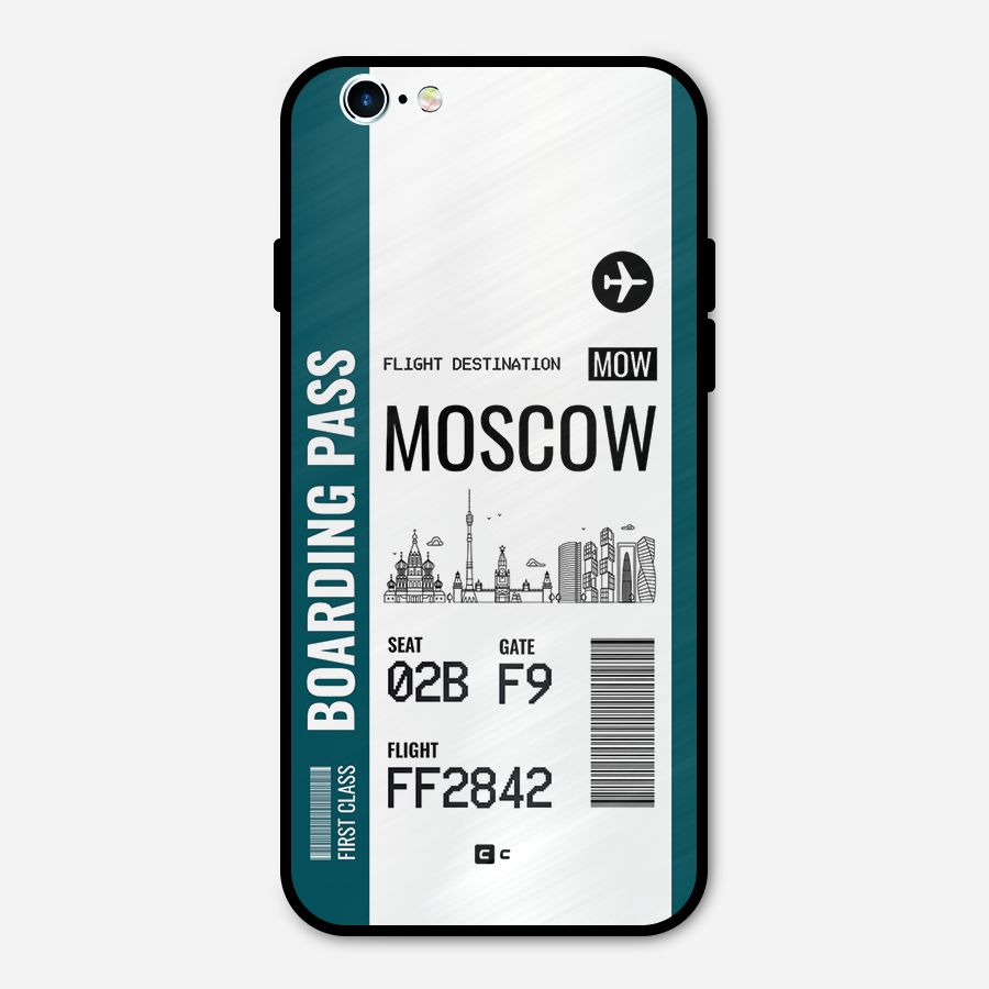 Moscow Boarding Pass Metal Back Case for iPhone 6 6s