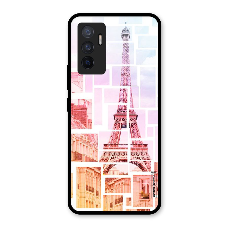 Mosiac City Glass Back Case for Vivo V23e