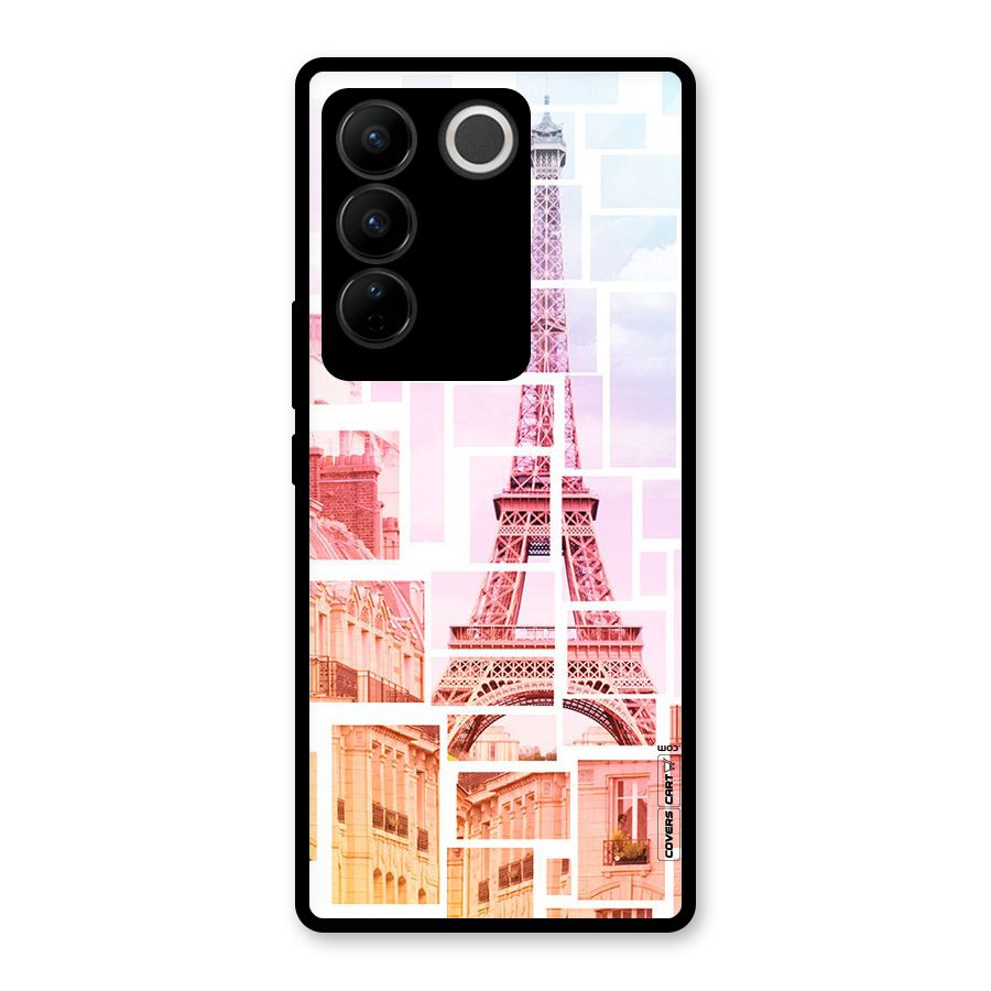 Mosiac City Glass Back Case for Vivo V27