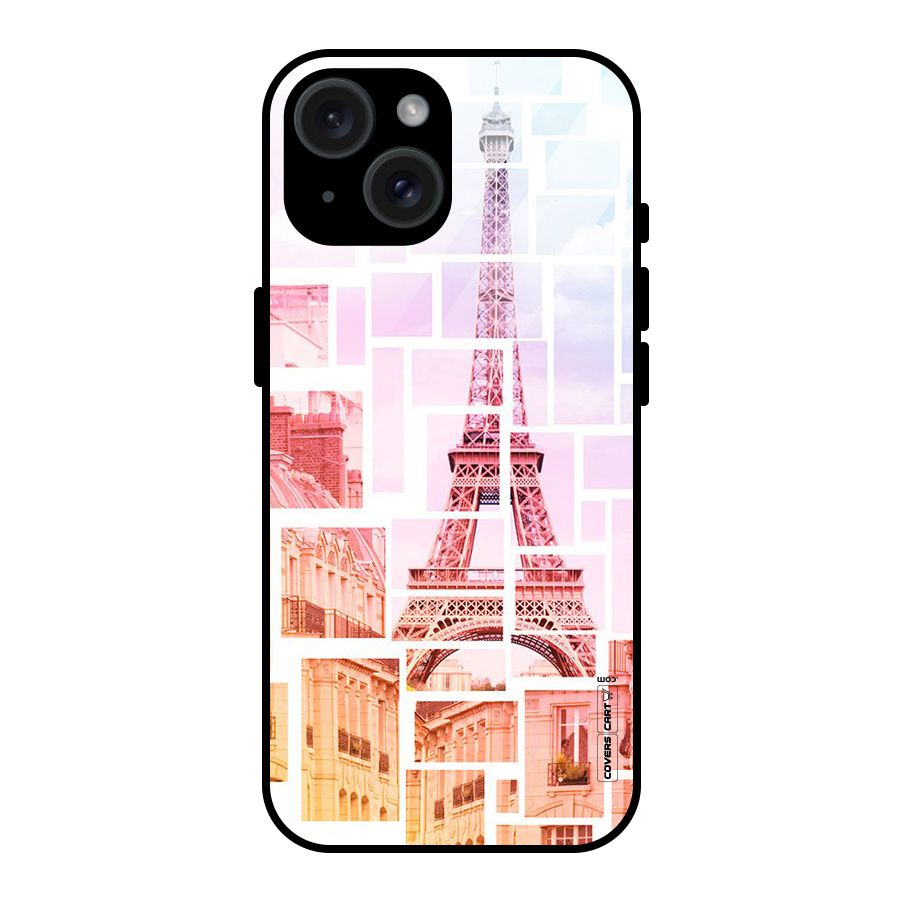 Mosiac City Glass Back Case for iPhone 15