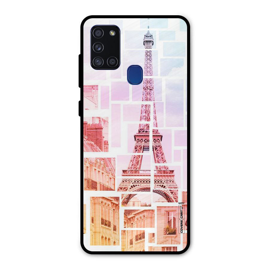 Mosiac City Metal Back Case for Galaxy A21s
