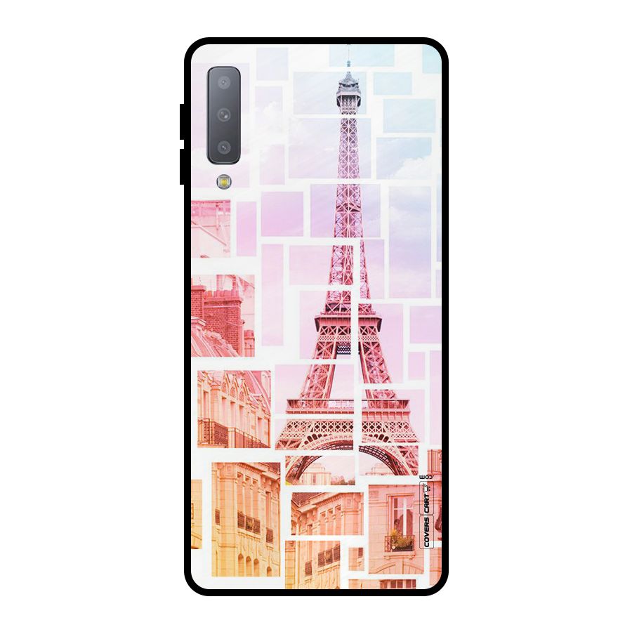 Mosiac City Metal Back Case for Galaxy A7 (2018)
