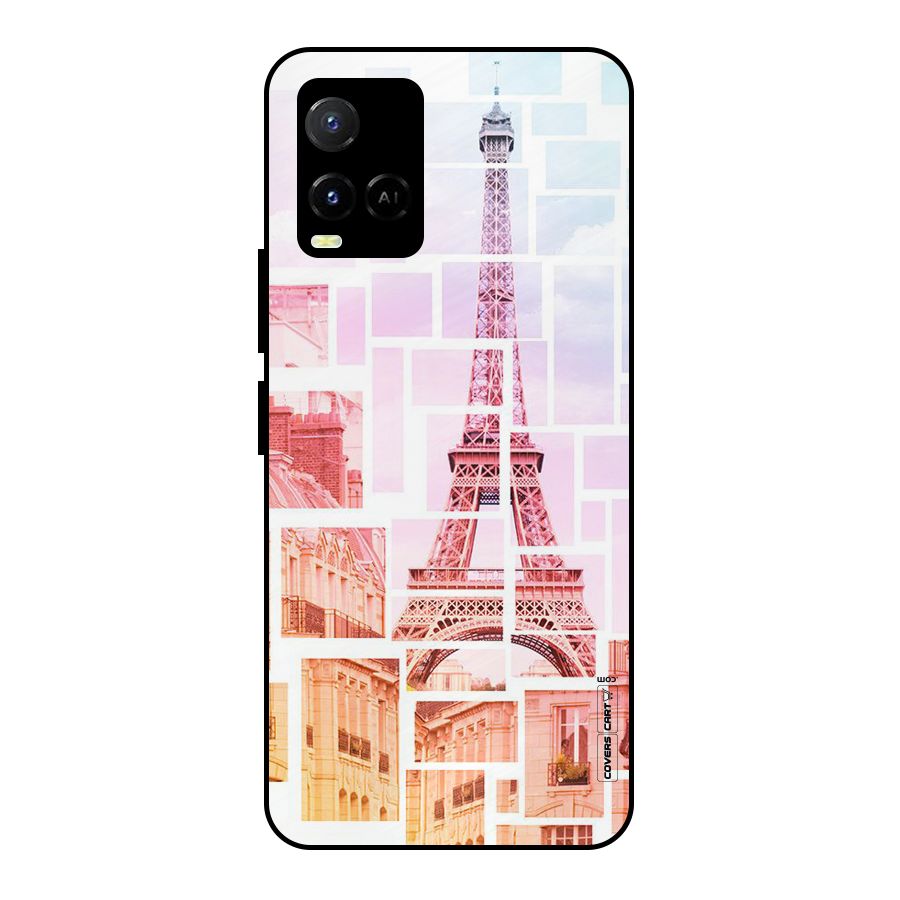 Mosiac City Metal Back Case for Vivo Y21