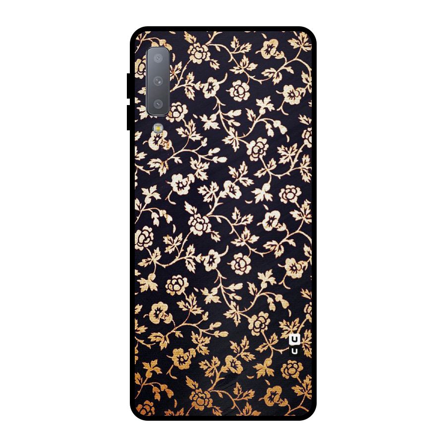 Most Beautiful Floral Metal Back Case for Galaxy A7 (2018)