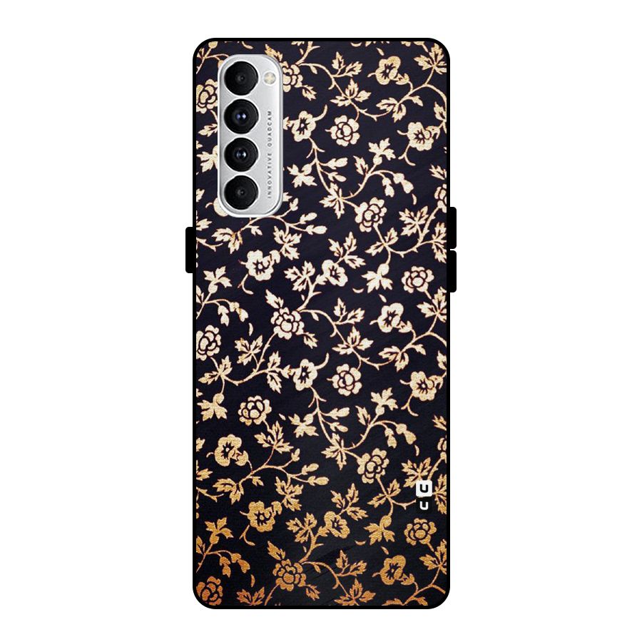 Most Beautiful Floral Metal Back Case for Oppo Reno4 Pro