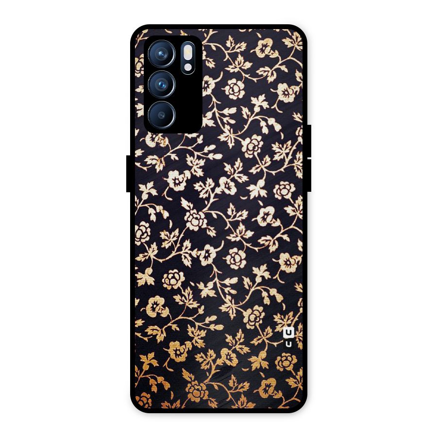 Most Beautiful Floral Metal Back Case for Oppo Reno6 5G