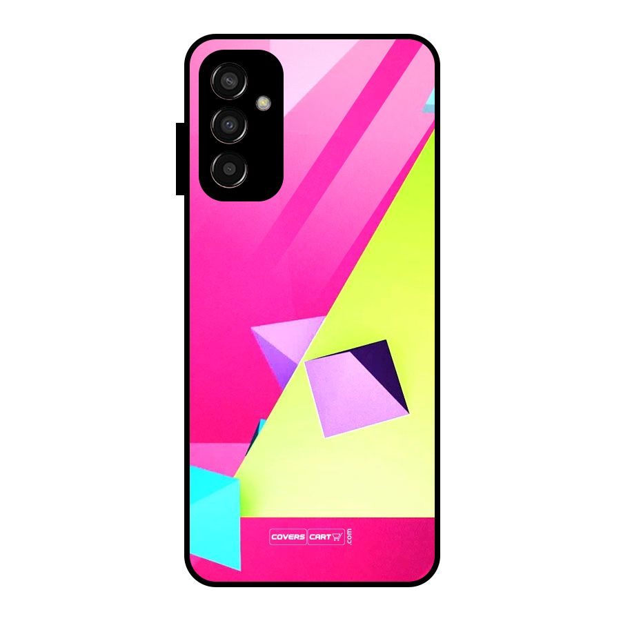 Motion Triangles Glass Back Case for Galaxy F13