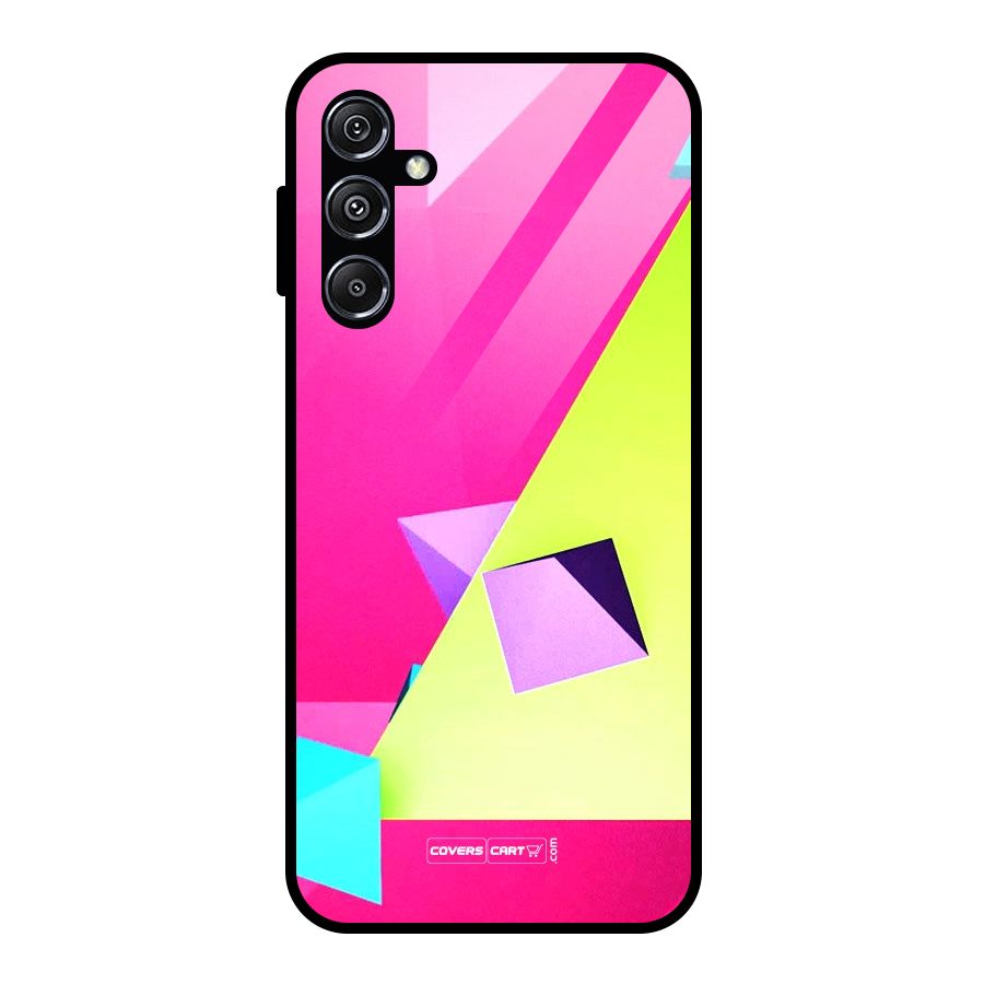 Motion Triangles Glass Back Case for Galaxy M34 5G