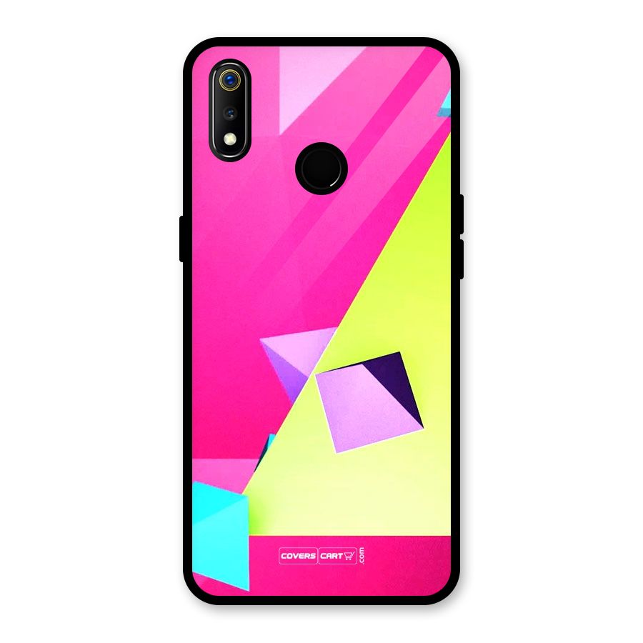 Motion Triangles Glass Back Case for Realme 3