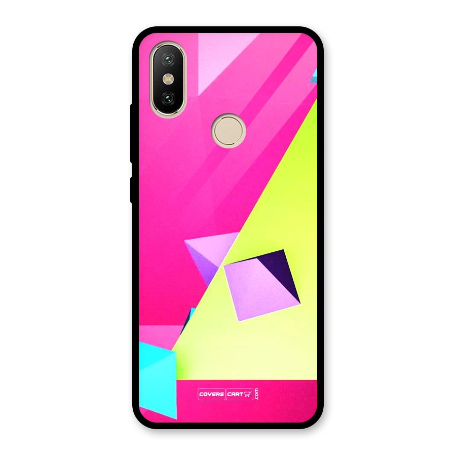 Motion Triangles Glass Back Case for Redmi A2