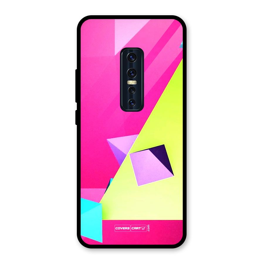 Motion Triangles Glass Back Case for Vivo V17 Pro