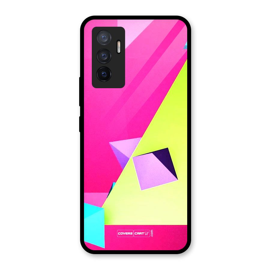 Motion Triangles Glass Back Case for Vivo V23e