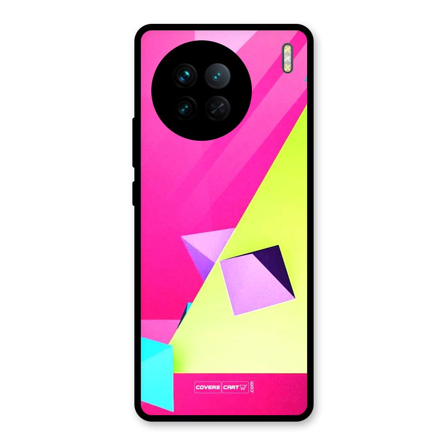 Motion Triangles Glass Back Case for Vivo X90