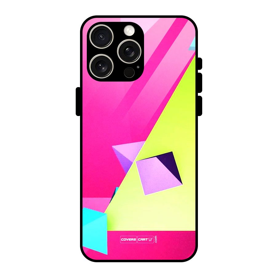 Motion Triangles Glass Back Case for iPhone 15 Pro Max