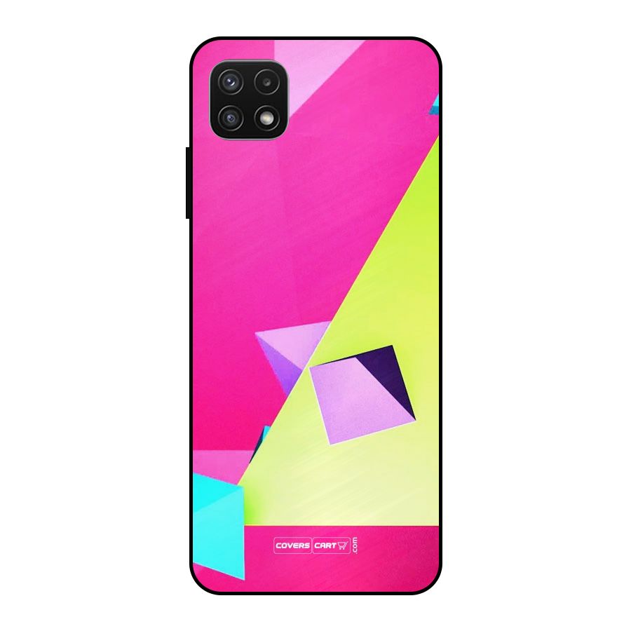 Motion Triangles Metal Back Case for Galaxy A22 5G
