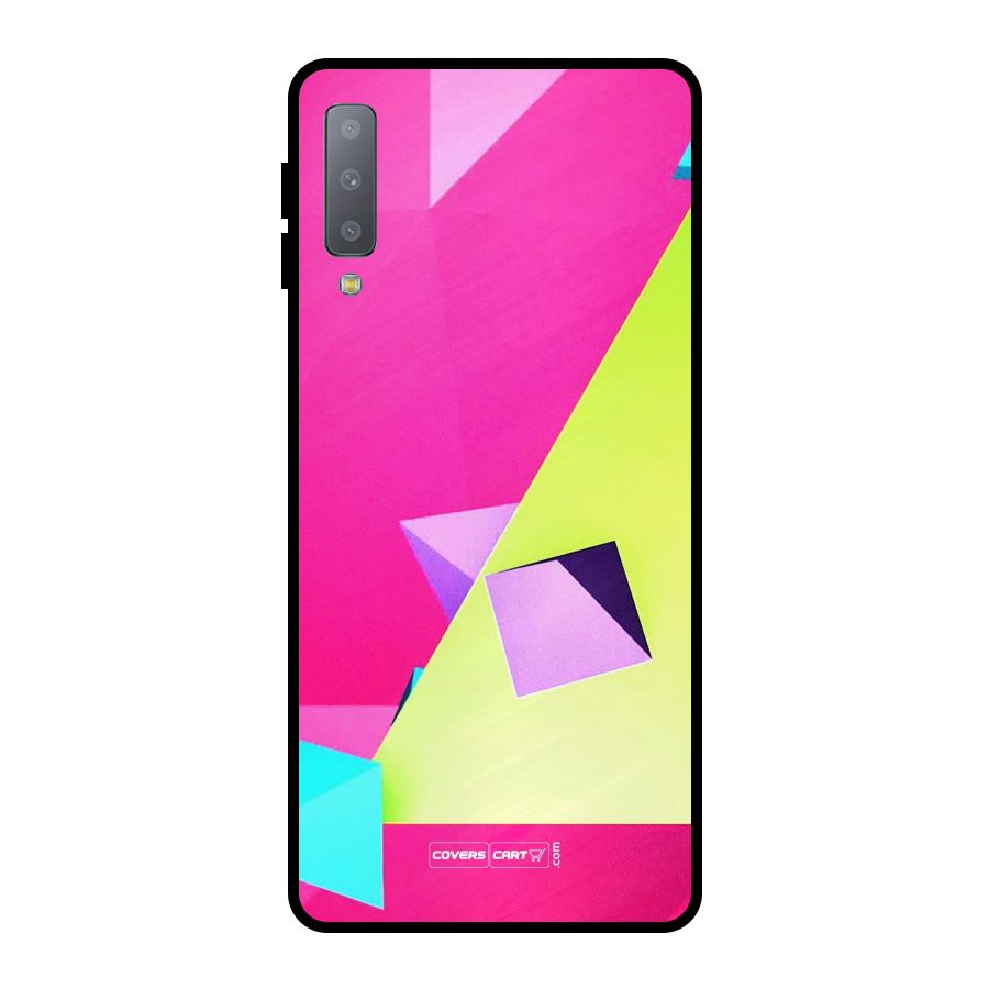 Motion Triangles Metal Back Case for Galaxy A7 (2018)