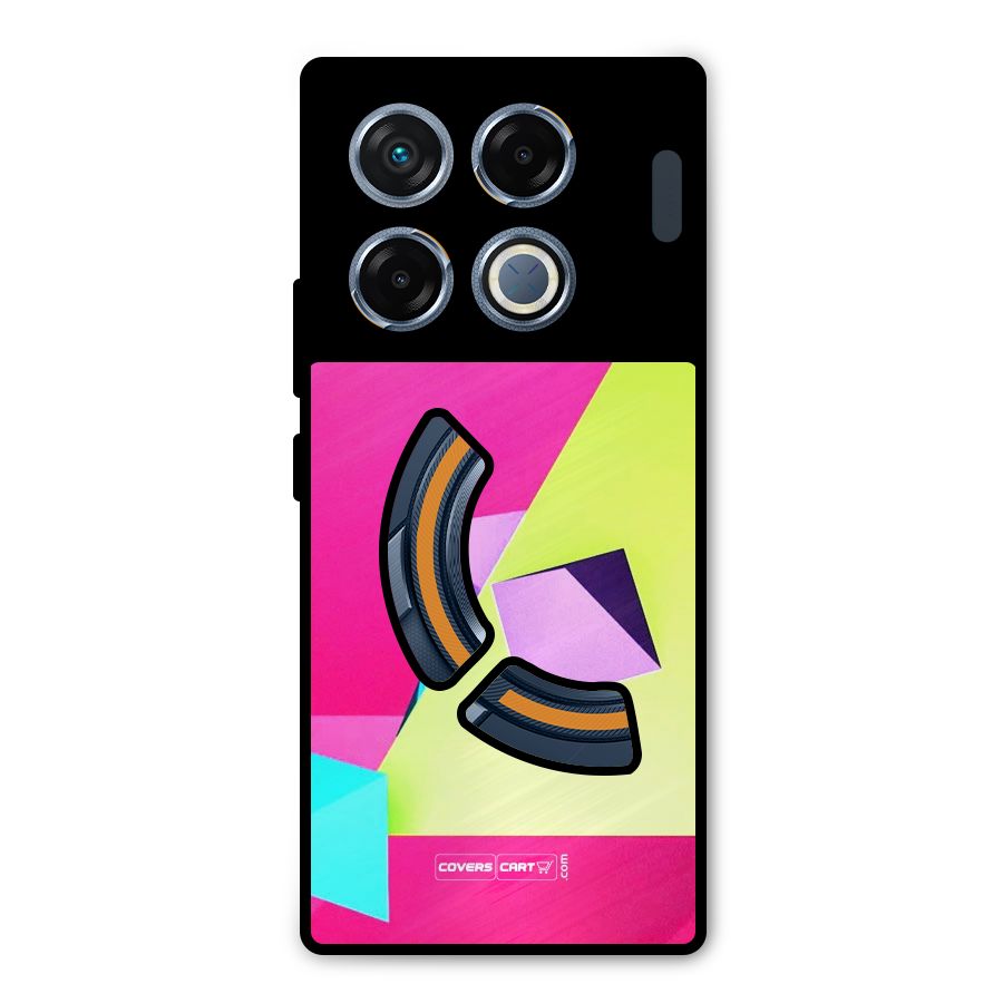 Motion Triangles Metal Back Case for Infinix GT 20 Pro