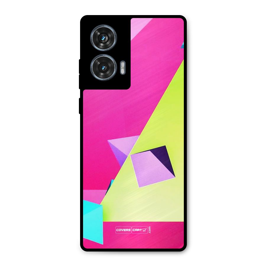 Motion Triangles Metal Back Case for Motorola Edge 50 Fusion