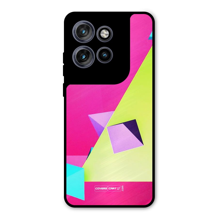 Motion Triangles Metal Back Case for Motorola Edge 50 Neo