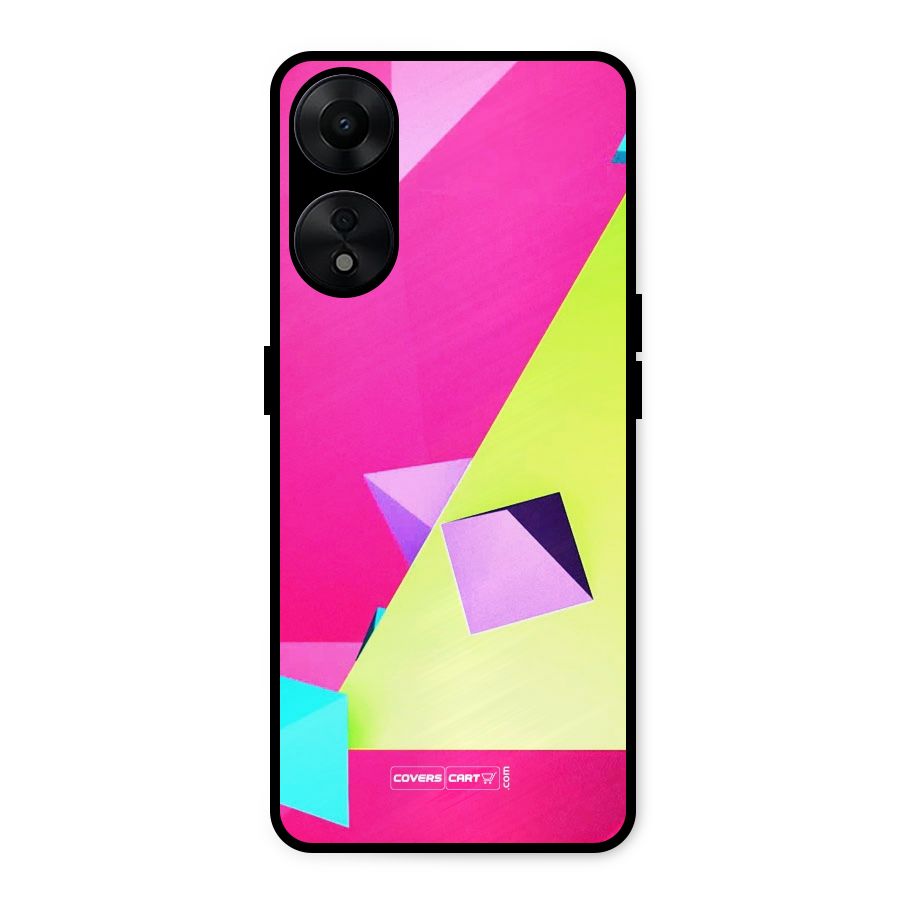 Motion Triangles Metal Back Case for Oppo A78 5G