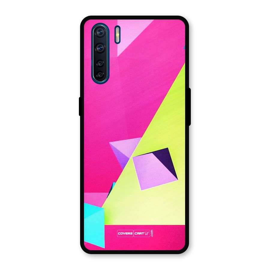 Motion Triangles Metal Back Case for Oppo F15
