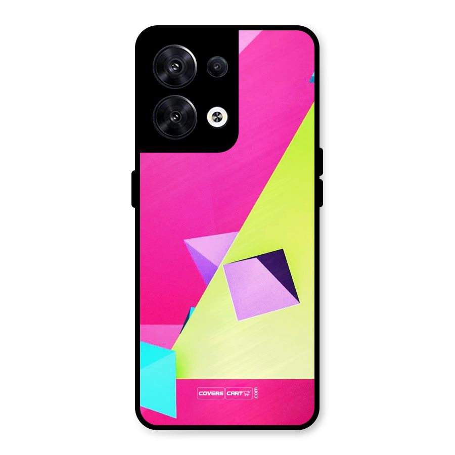 Motion Triangles Metal Back Case for Oppo Reno8 5G