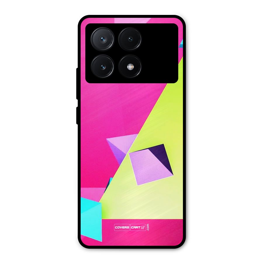 Motion Triangles Metal Back Case for Poco X6 Pro
