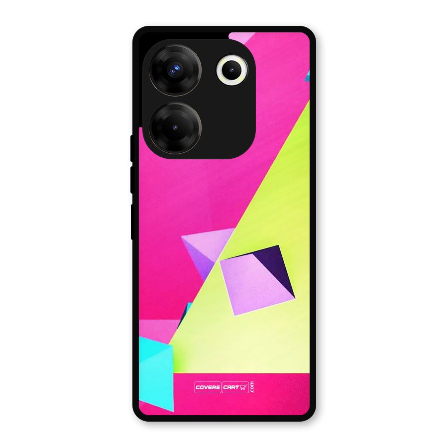 Motion Triangles Metal Back Case for Tecno Camon 20 Pro
