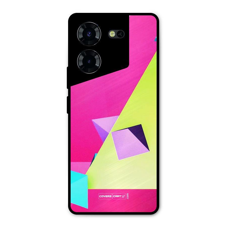 Motion Triangles Metal Back Case for Tecno Pova 5 Pro 5G